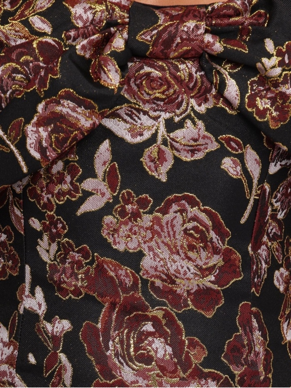Petal & Pup Lilia Maxi Dress Black Floral Strapless Bow Size 8 NWT - Picture 7 of 10
